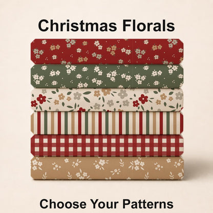 Christmas Florals Fabric Bundle Set - Shop now at American Fabric Prints