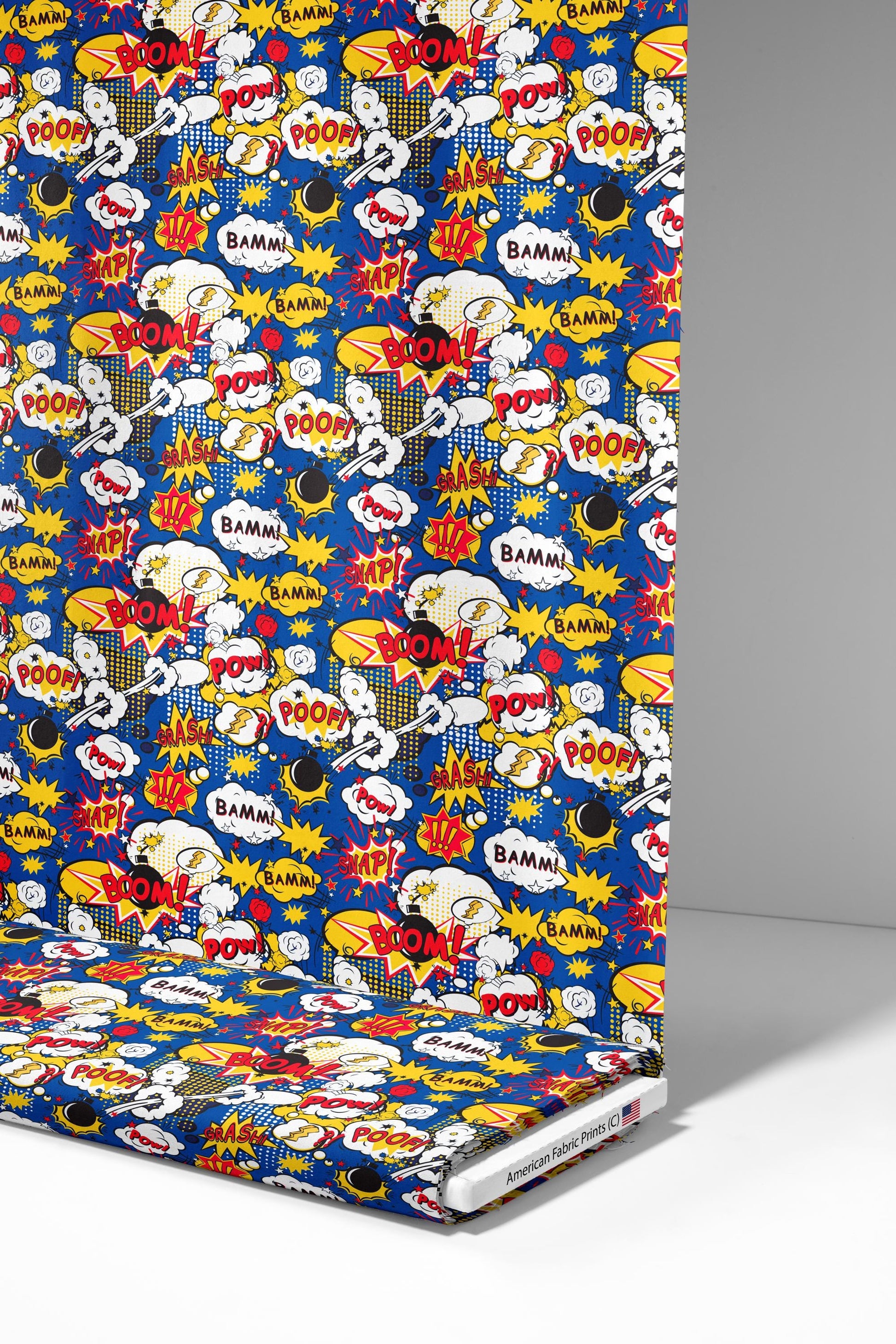 Comic Book Blast Fabric - Shop now at American Fabric Prints