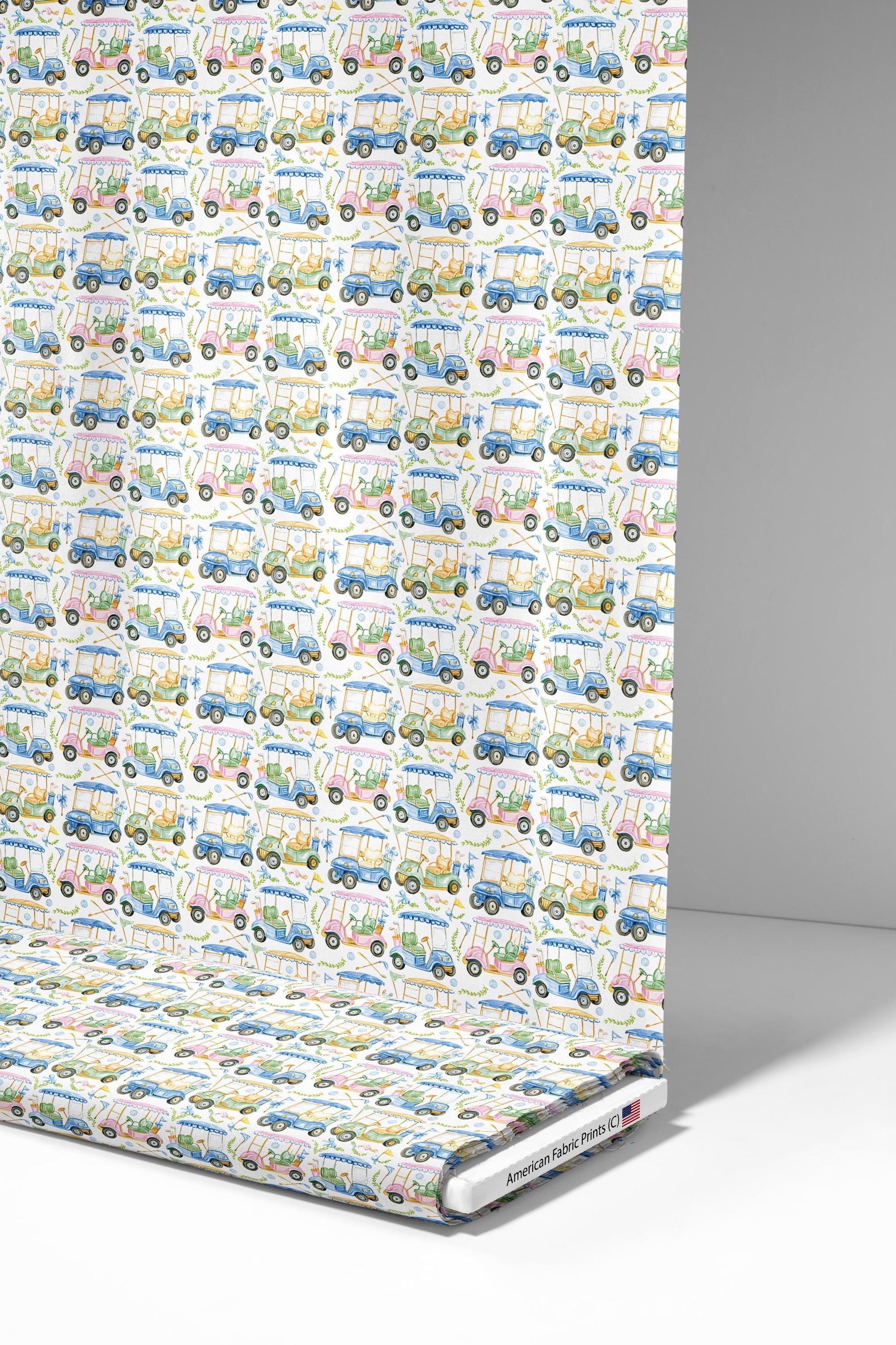 Preppy Golf Fabric - Shop now at American Fabric Prints