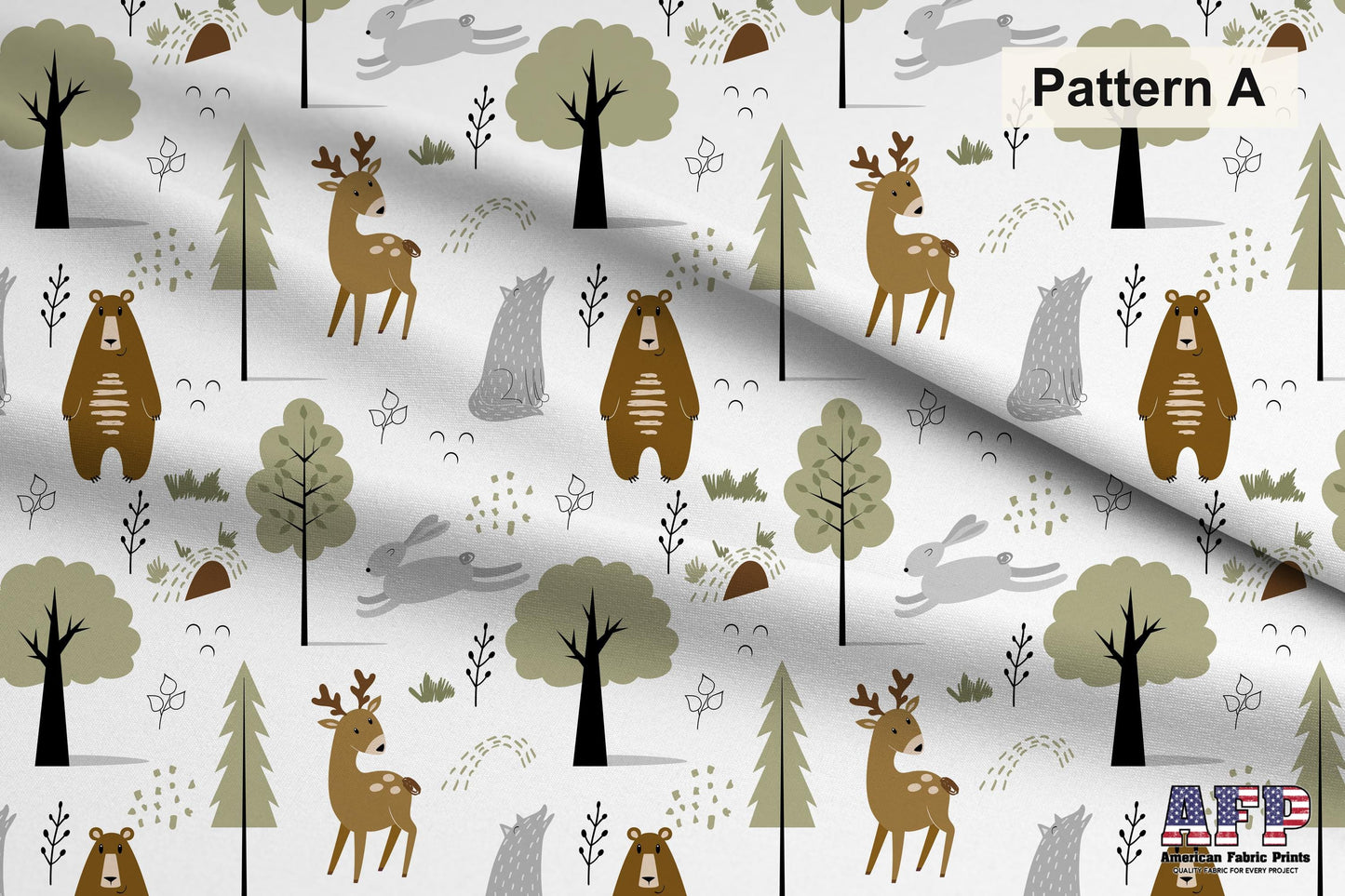 Woodland Animals 4 Fabric Bundle Set - Shop now at American Fabric Prints
