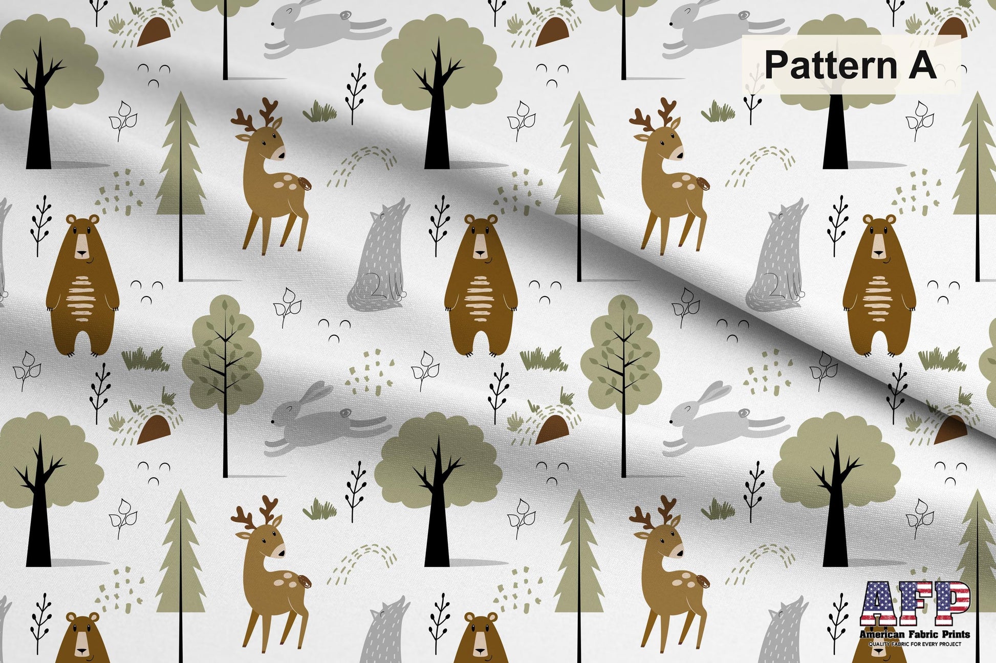 Woodland Animals 4 Fabric Bundle Set - Shop now at American Fabric Prints