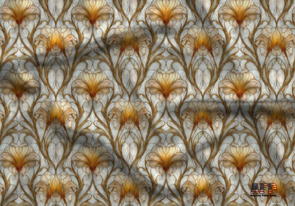 Stain Glass Floral Art Fabric - Shop now at American Fabric Prints