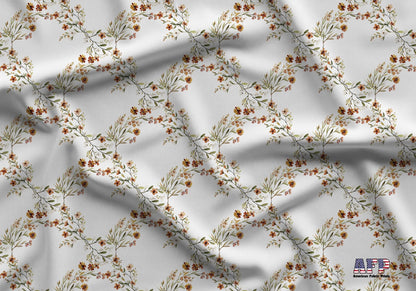 Autumn Floral Diamonds Fabric - Shop now at American Fabric Prints