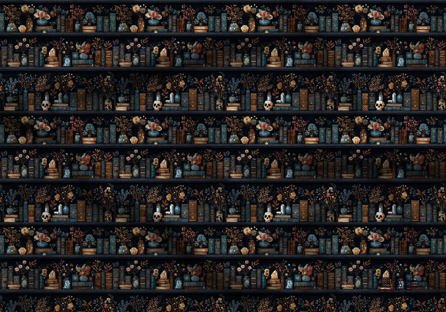 Dark Books Fabric - Shop now at American Fabric Prints