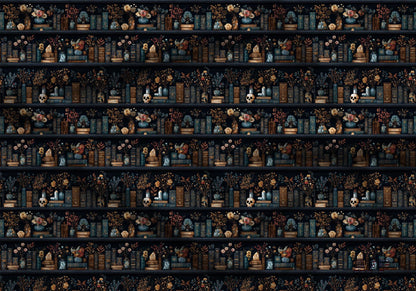 Dark Books Fabric - Shop now at American Fabric Prints