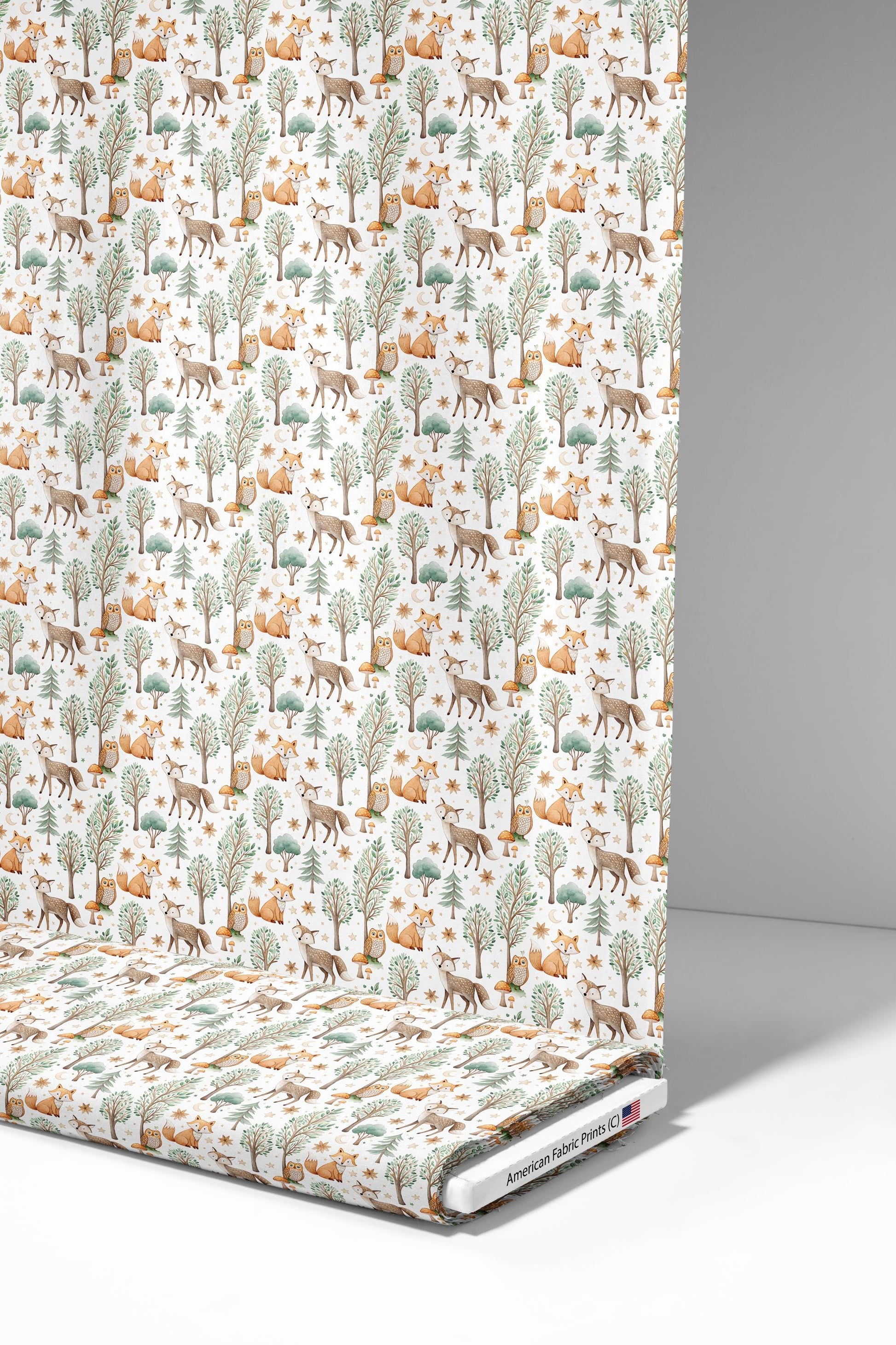 Woodland Forest Fabric - Shop now at American Fabric Prints