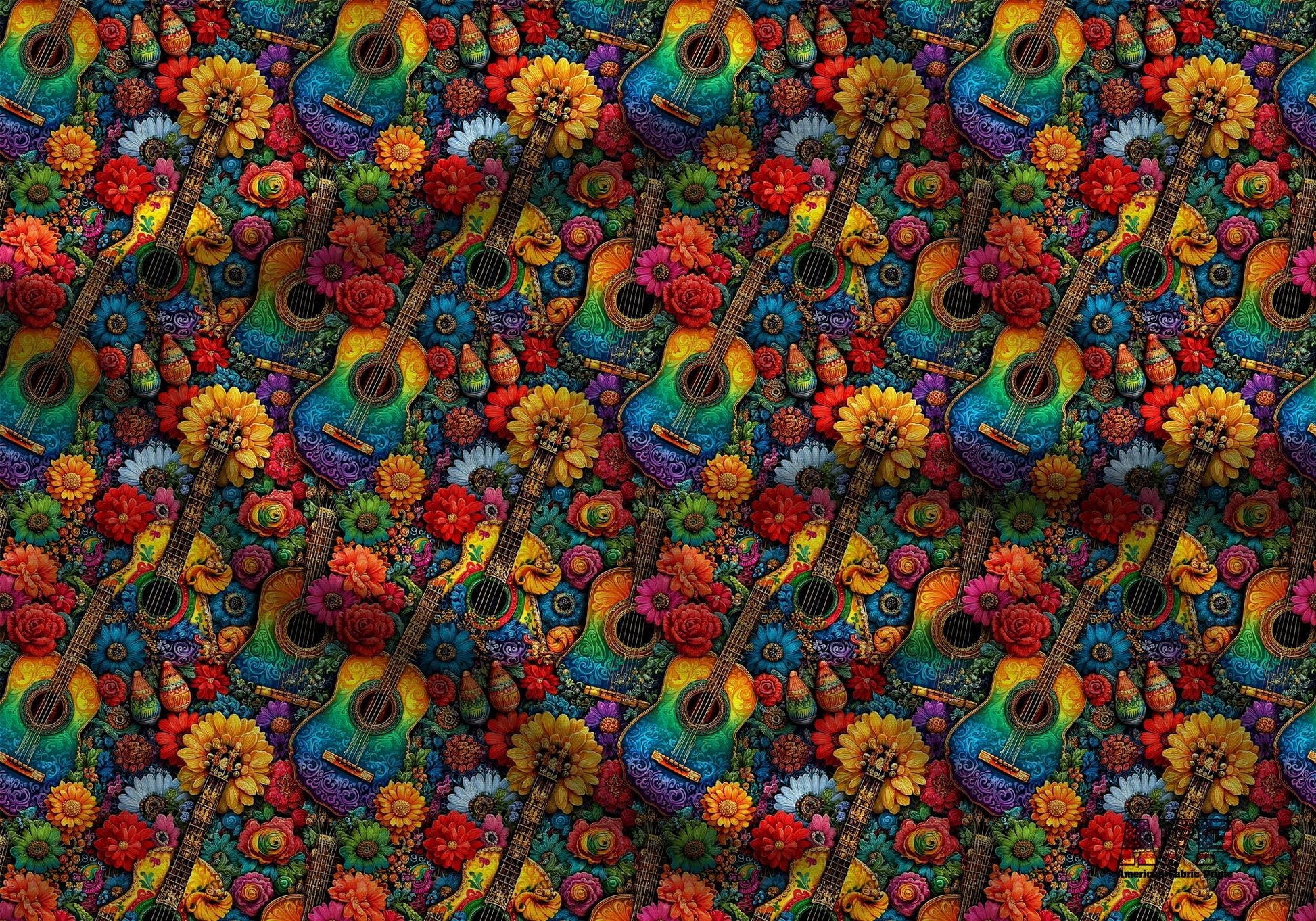 Musical Fiesta Fabric - Shop now at American Fabric Prints