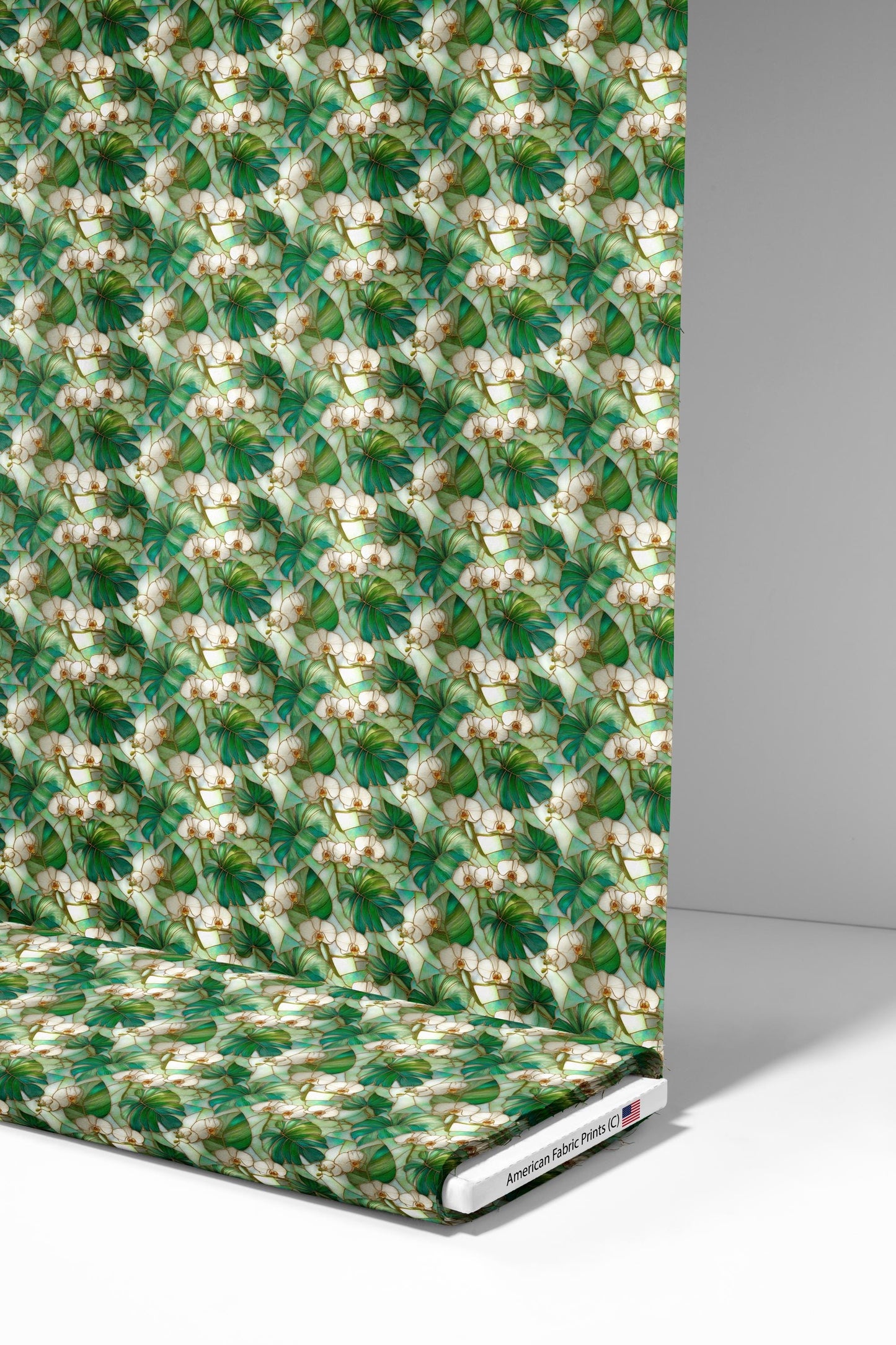 Stain Glass Island Floral Fabric - Shop now at American Fabric Prints