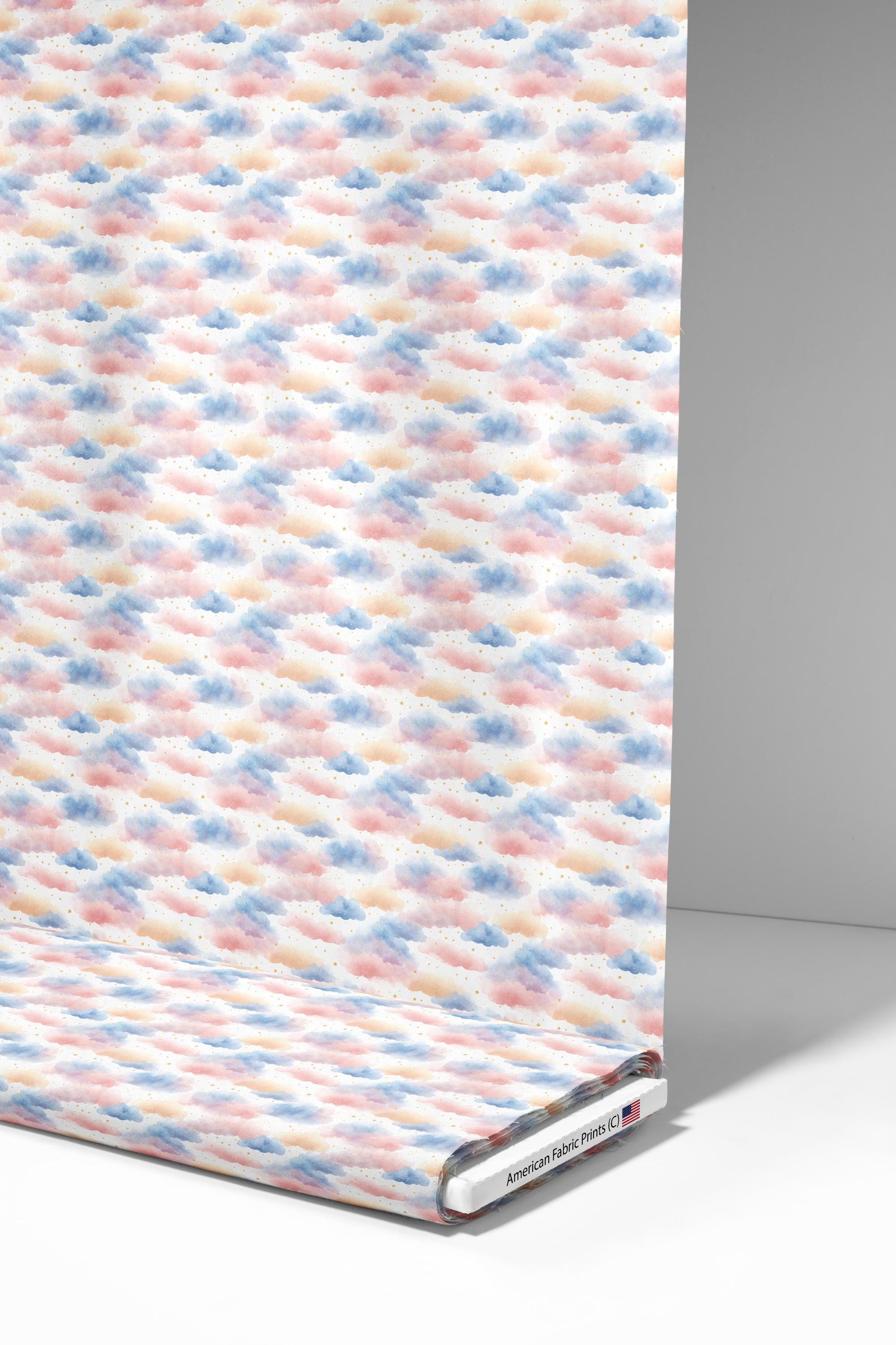 Stars+Clouds Fabric - Shop now at American Fabric Prints