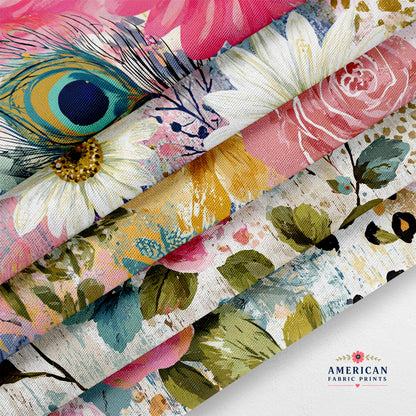 Animal Print Floral Fabric Bundle Set - Shop now at American Fabric Prints