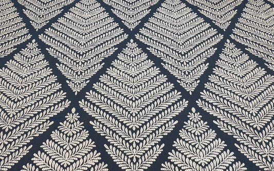 Floral Jacquard Fabric in Diamond Shape, Embroidered Jacquard Luxury Fabric, Premium Upholstery Fabric, Fabric for Upholstery