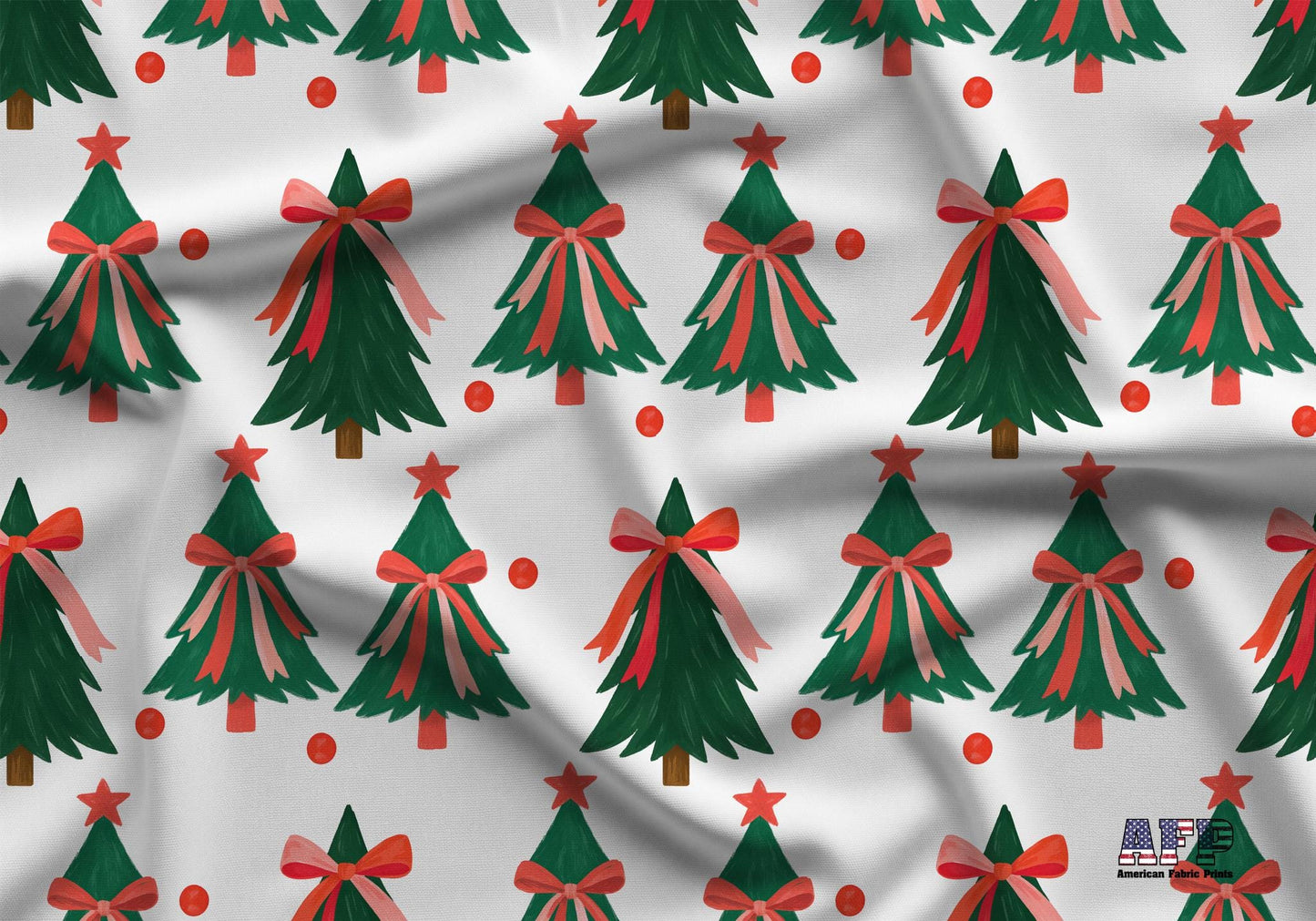 Bow Christmas Tree Fabric - Shop now at American Fabric Prints