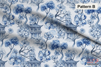Blue French Toile Fabric Bundle Set - Shop now at American Fabric Prints