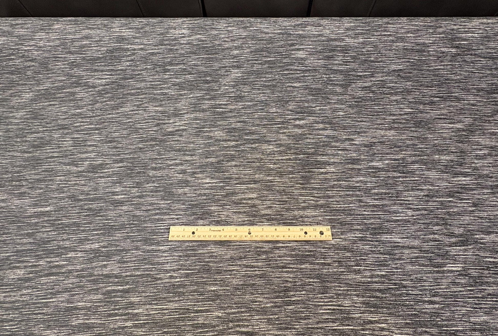 Gray / Grey and White Chenille Woven Fabric. Backing already attached. Shop now at American Fabric Prints.