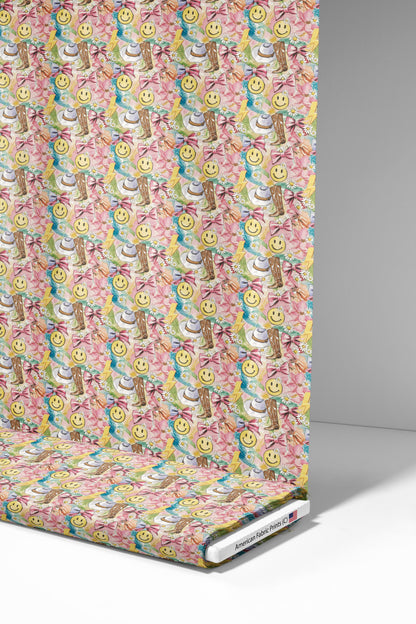 Preppy Groovy Country Fabric - Shop now at American Fabric Prints