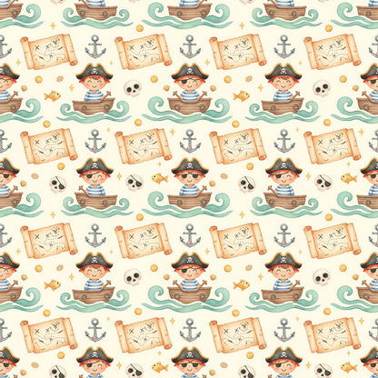 Pirate Kid Fabric - Shop now at American Fabric Prints