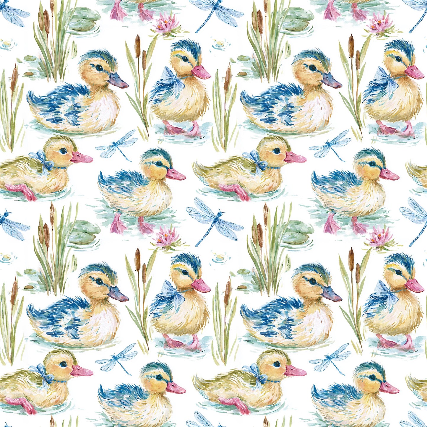 Preppy Ducklings Fabric - Shop now at American Fabric Prints