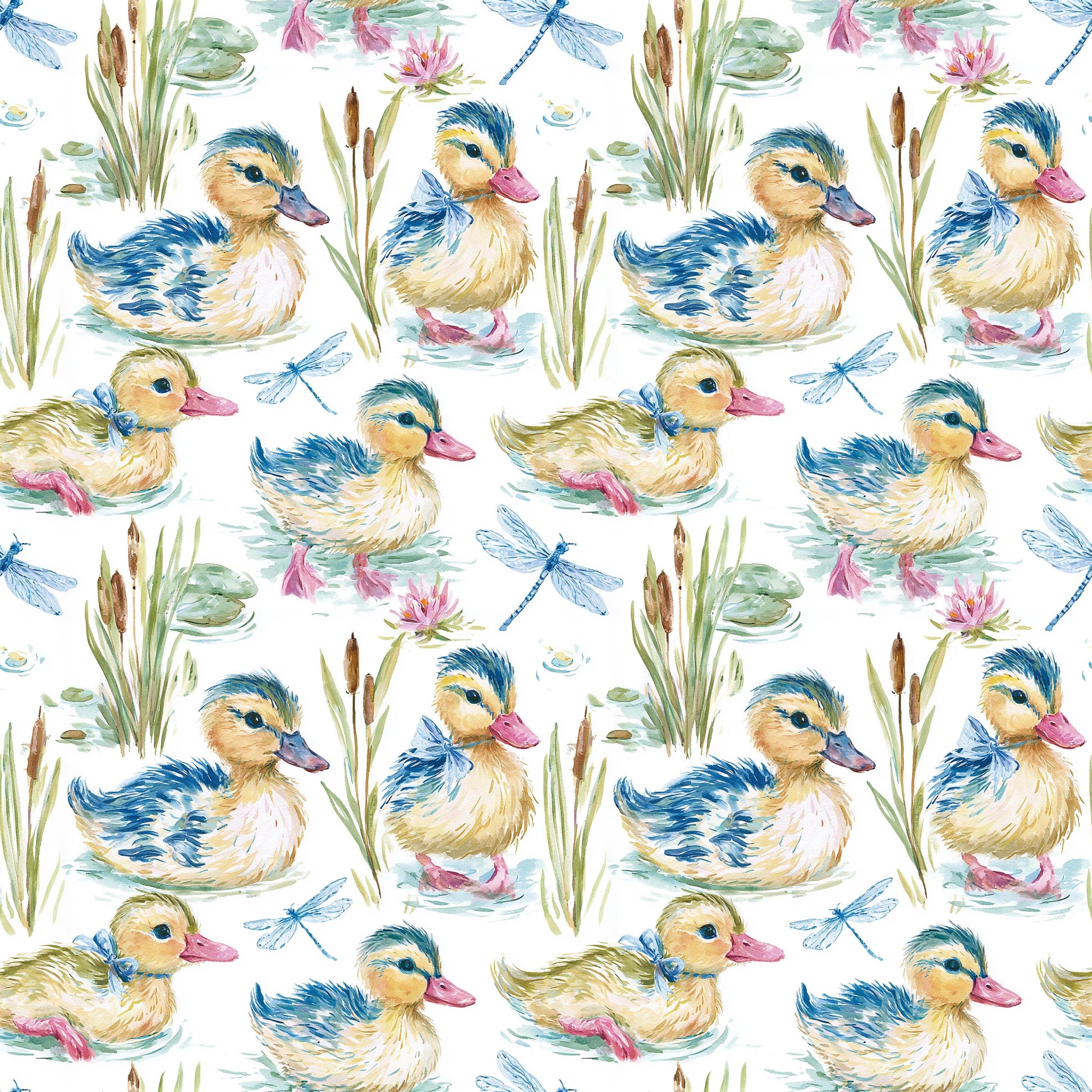 Preppy Ducklings Fabric - Shop now at American Fabric Prints