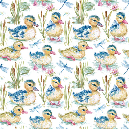 Preppy Ducklings Fabric - Shop now at American Fabric Prints