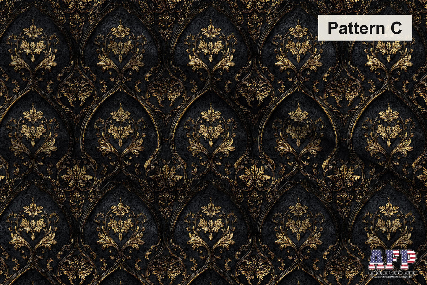 Dark Victorian Black and Gold Fabric Bundle Set - Shop now at American Fabric Prints