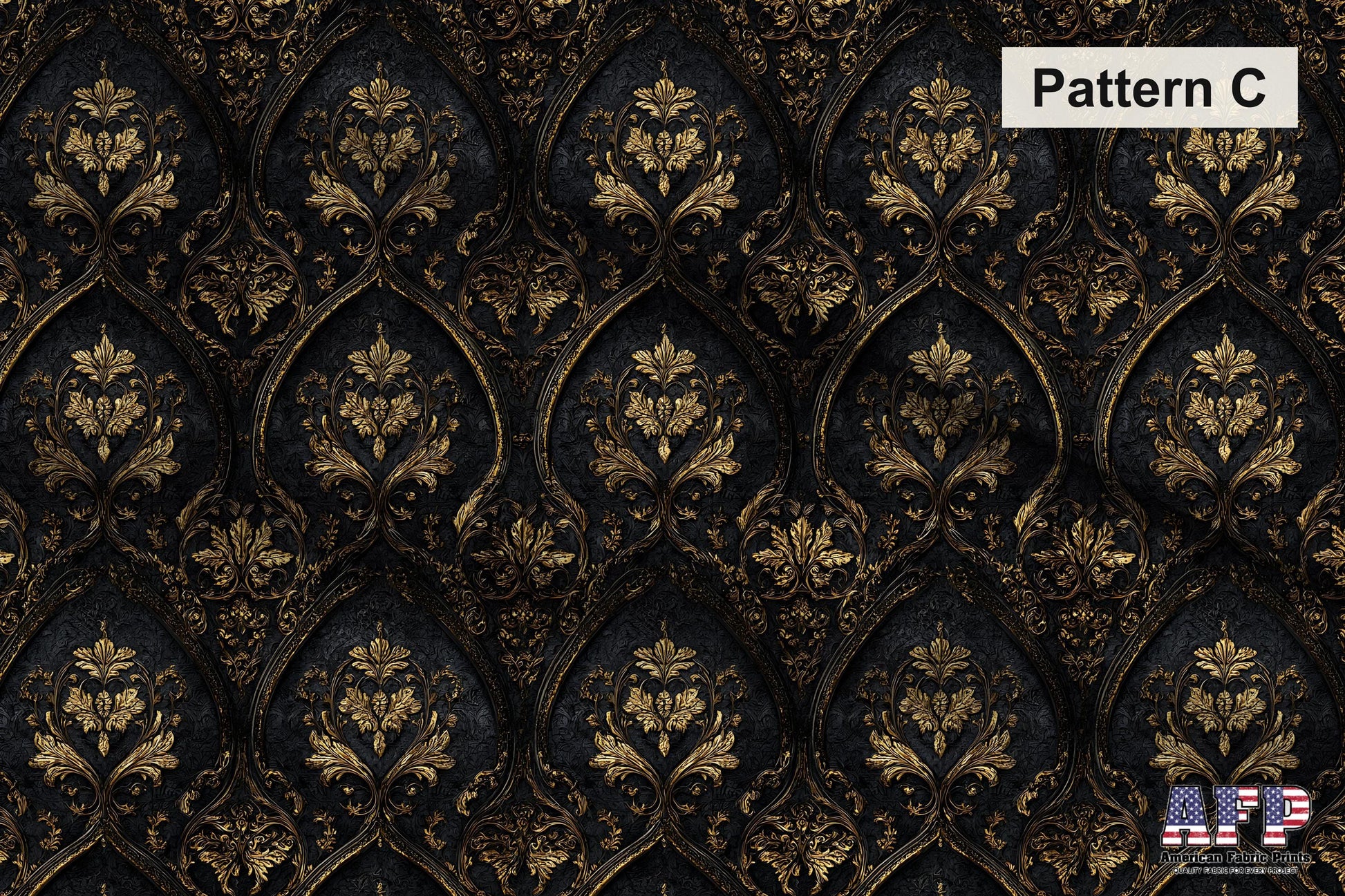 Dark Victorian Black and Gold Fabric Bundle Set - Shop now at American Fabric Prints