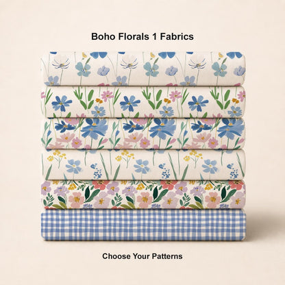 Boho Florals Fabric Bundle. Choose your Patterns. Shop now at American Fabric Prints.