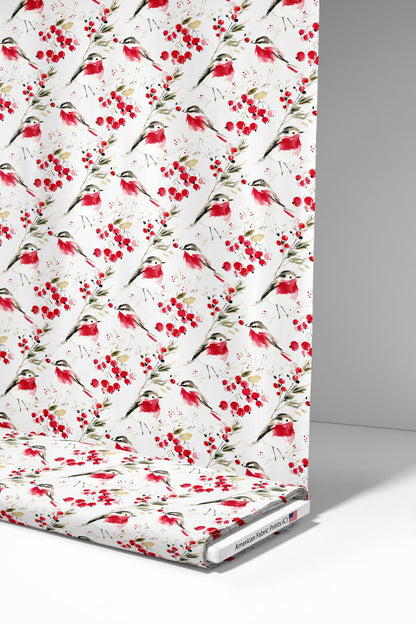 Christmas Bird Fabric - Shop now at American Fabric Prints
