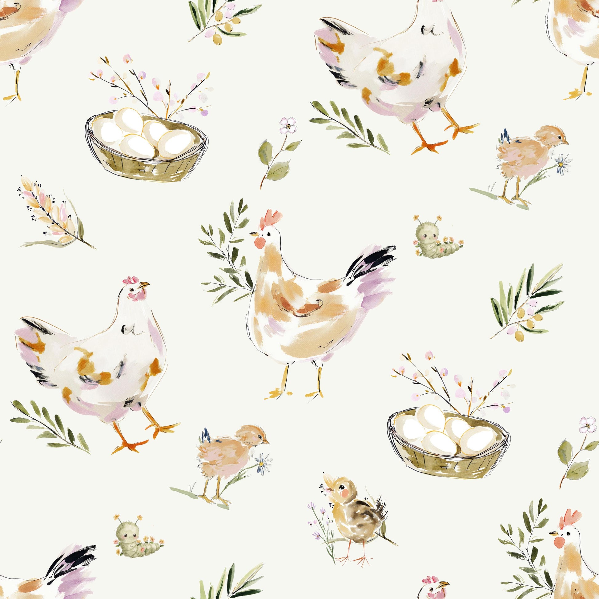 Chicken Life Fabric - Shop now at American Fabric Prints