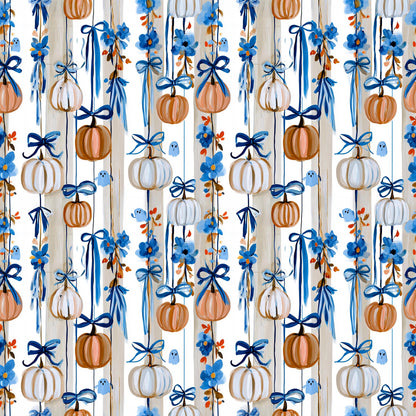 Bows+Pumpkins+Ghosts Fabric - Shop now at American Fabric Prints
