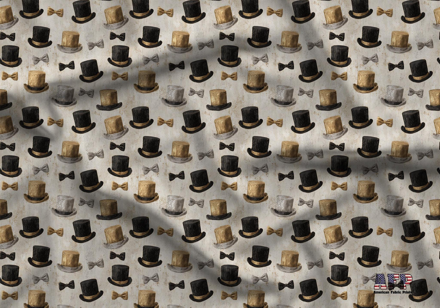 Vintage New Years Hats Fabric - Shop now at American Fabric Prints