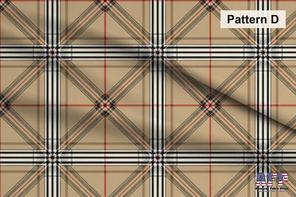 Beige Plaid Fabric Bundle Set - Shop now at American Fabric Prints