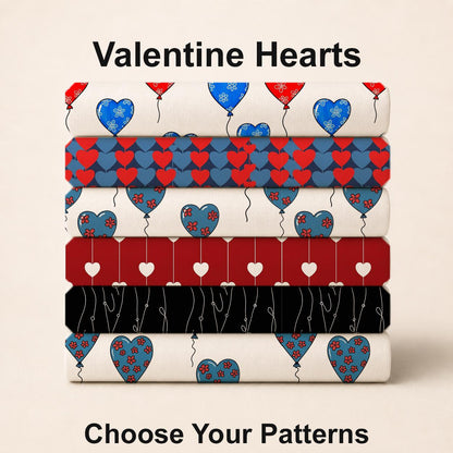 Valentine Hearts Fabric Collection. Shop now at American Fabric Prints.