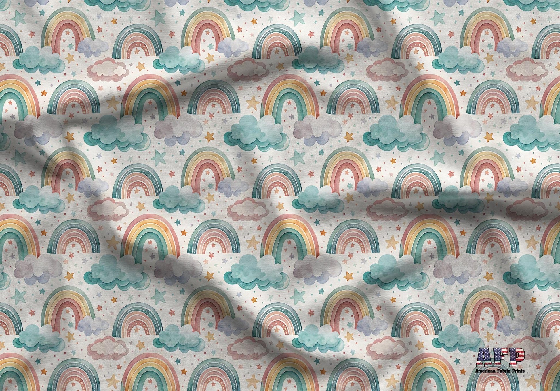 Rainbow Night Fabric - Shop now at American Fabric Prints