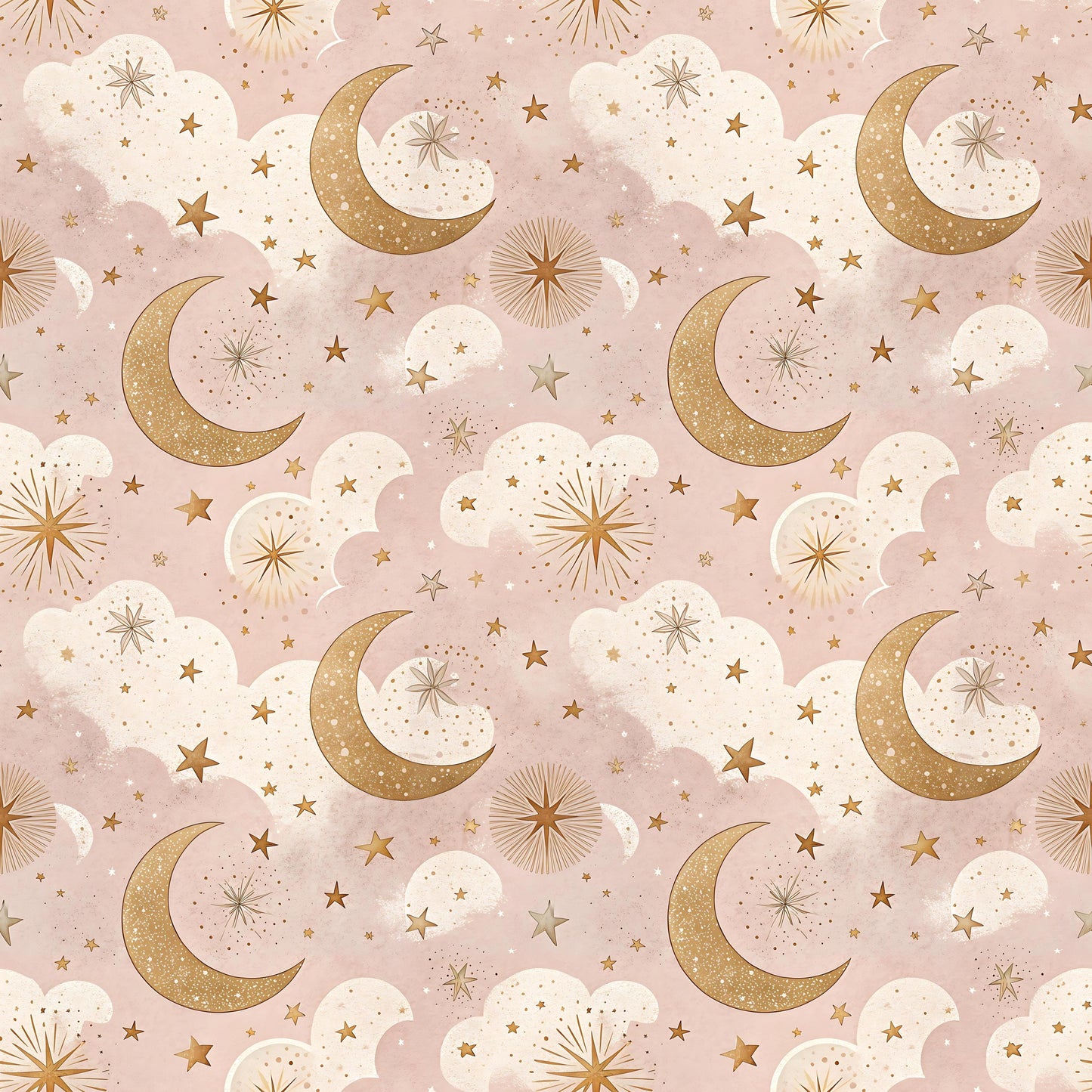Blush Night Sky Fabric - Shop now at American Fabric Prints