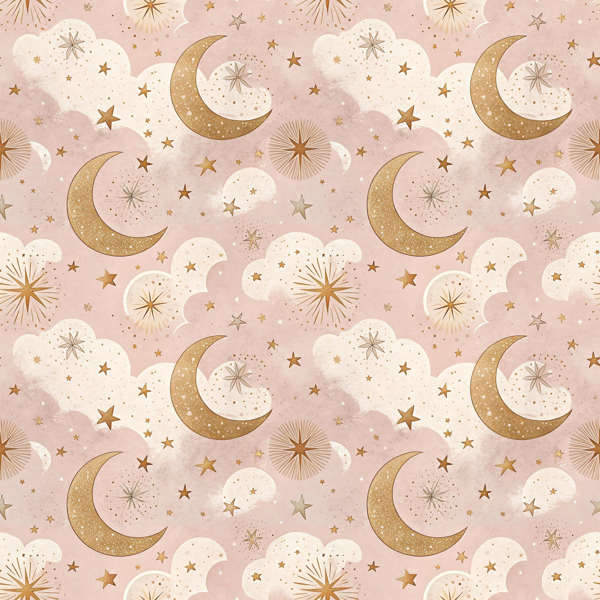 Blush Night Sky Fabric - Shop now at American Fabric Prints