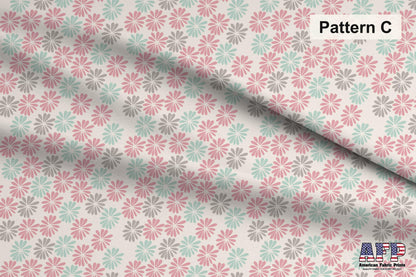 Pastel Nursery 1 Fabric Collection Set. Pattern C Shown. Shop now at American Fabric Prints.