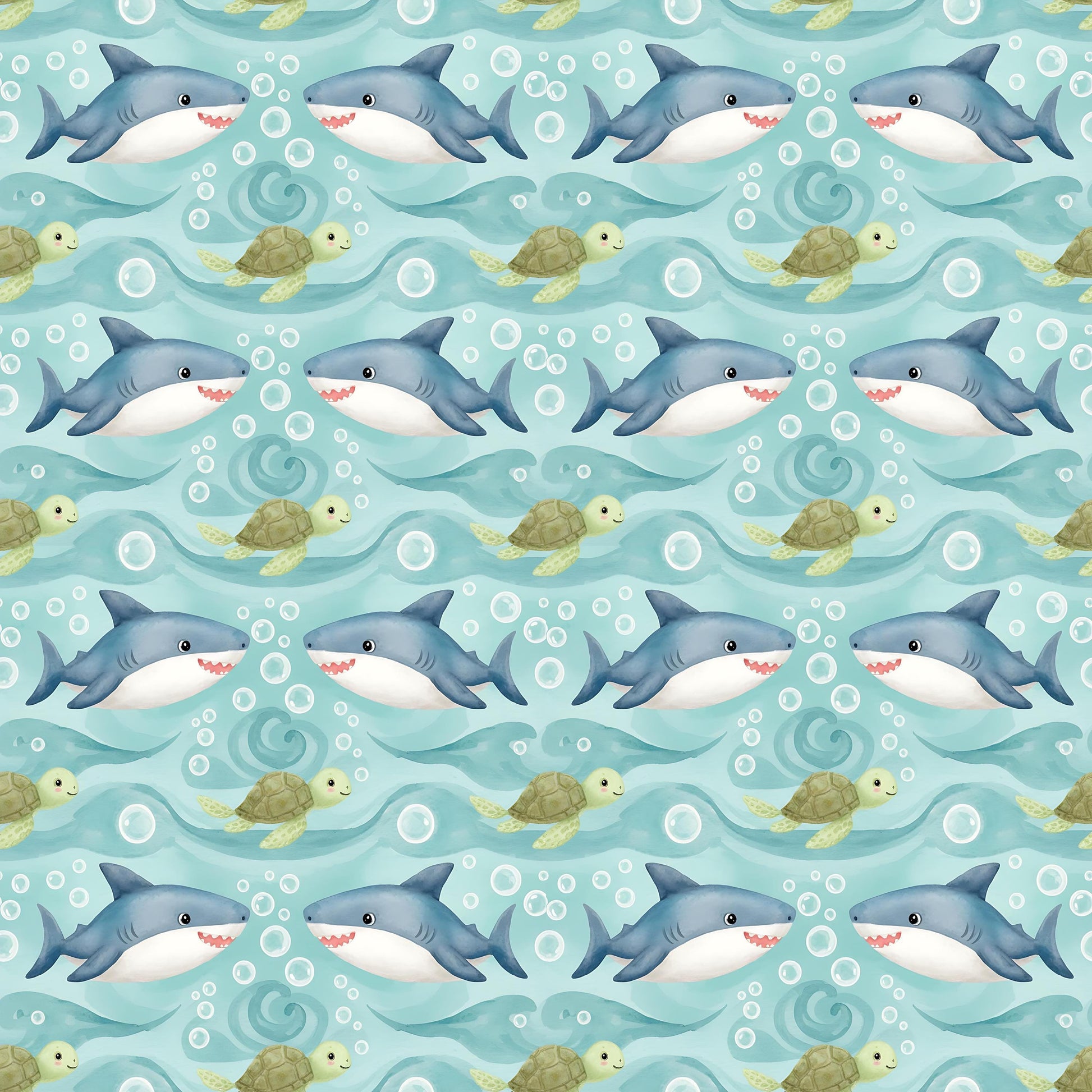 Underwater Greetings Fabric - Shop now at American Fabric Prints