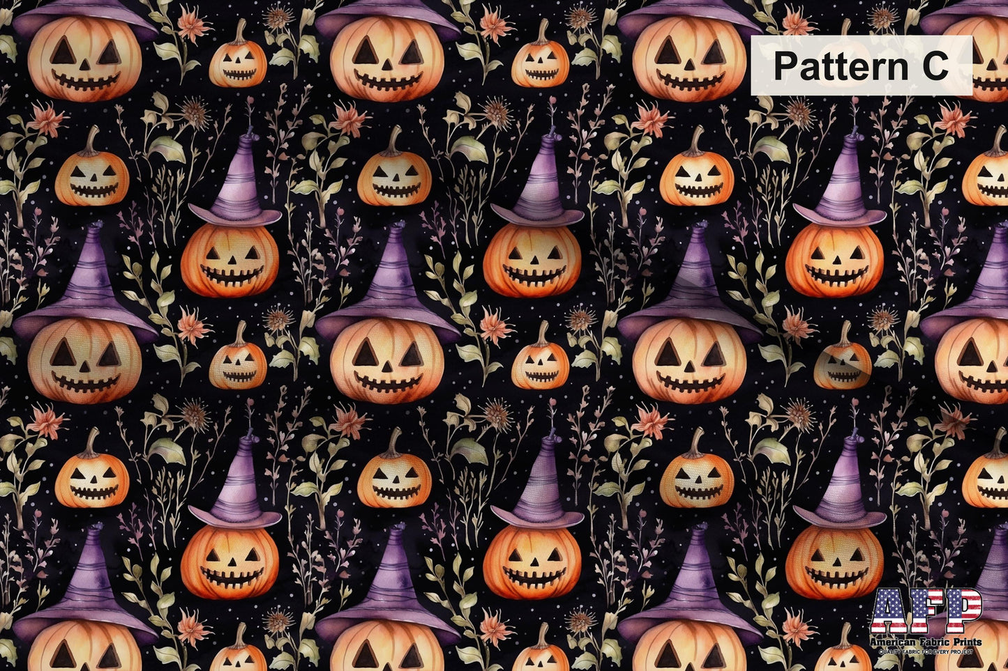 Boho Halloween Set 2. Get ready for a spooky craft project! Choose your scary patterns. Pattern C Shown. Shop now at American Fabric Prints.