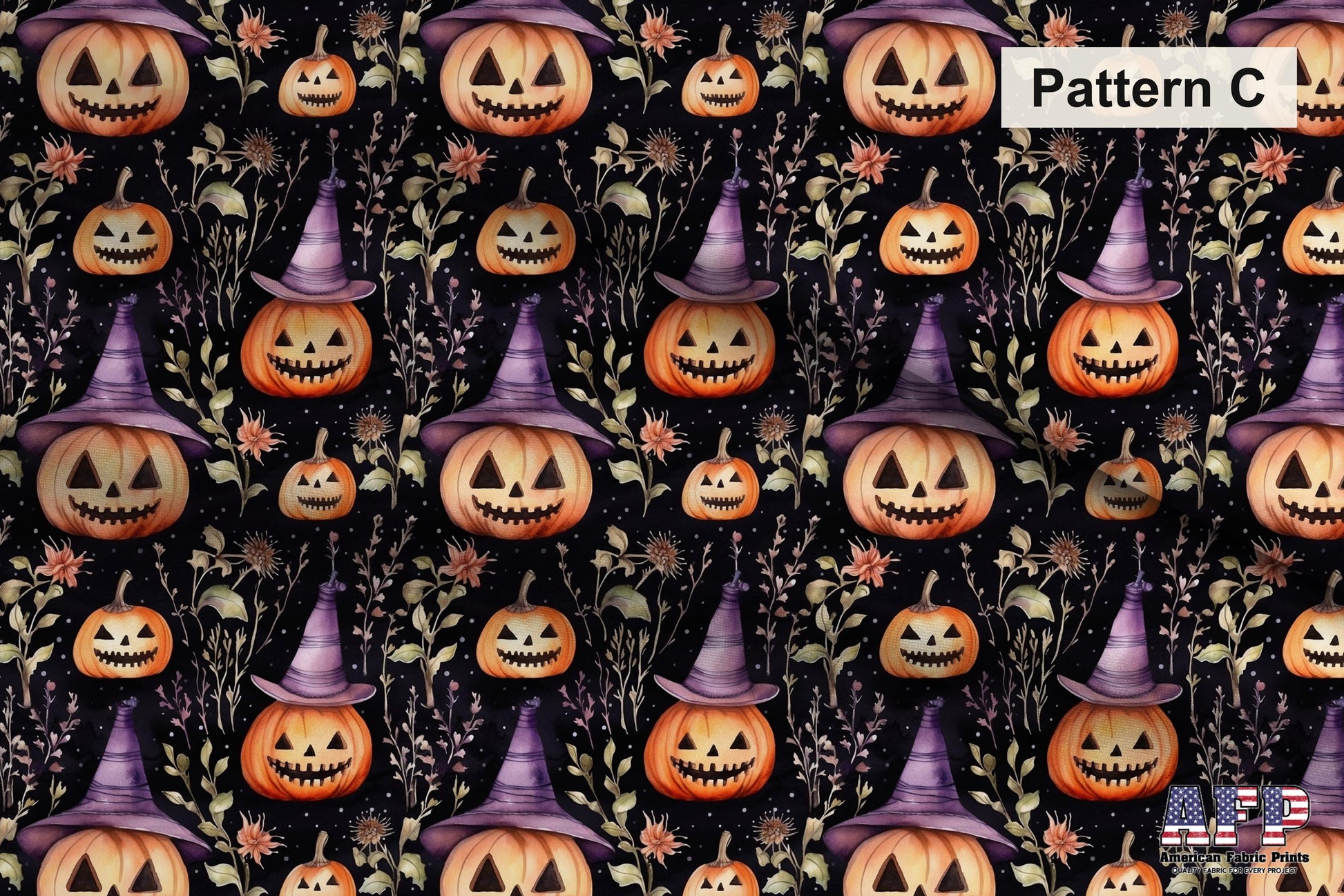 Boho Halloween Set 2. Get ready for a spooky craft project! Choose your scary patterns. Pattern C Shown. Shop now at American Fabric Prints.