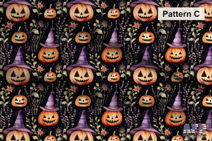 Boho Halloween Set 2. Get ready for a spooky craft project! Choose your scary patterns. Pattern C Shown. Shop now at American Fabric Prints.