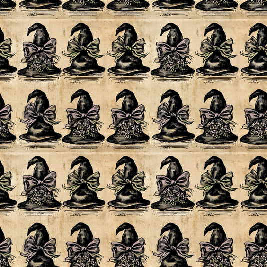 Vintage Retro Witches Hats Fabric - Shop now at American Fabric Prints