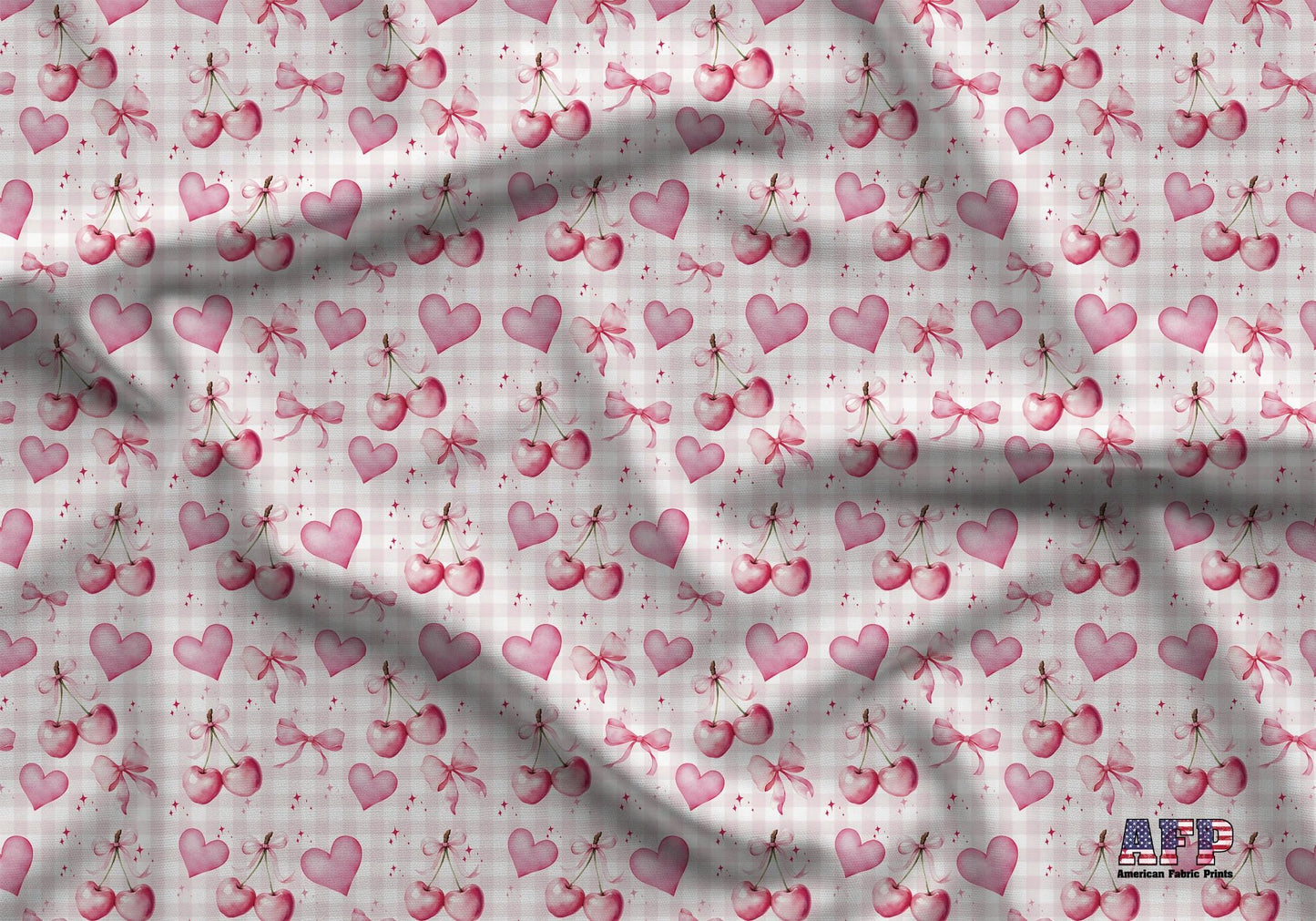 Pink Cherry Fabric - Shop now at American Fabric Prints