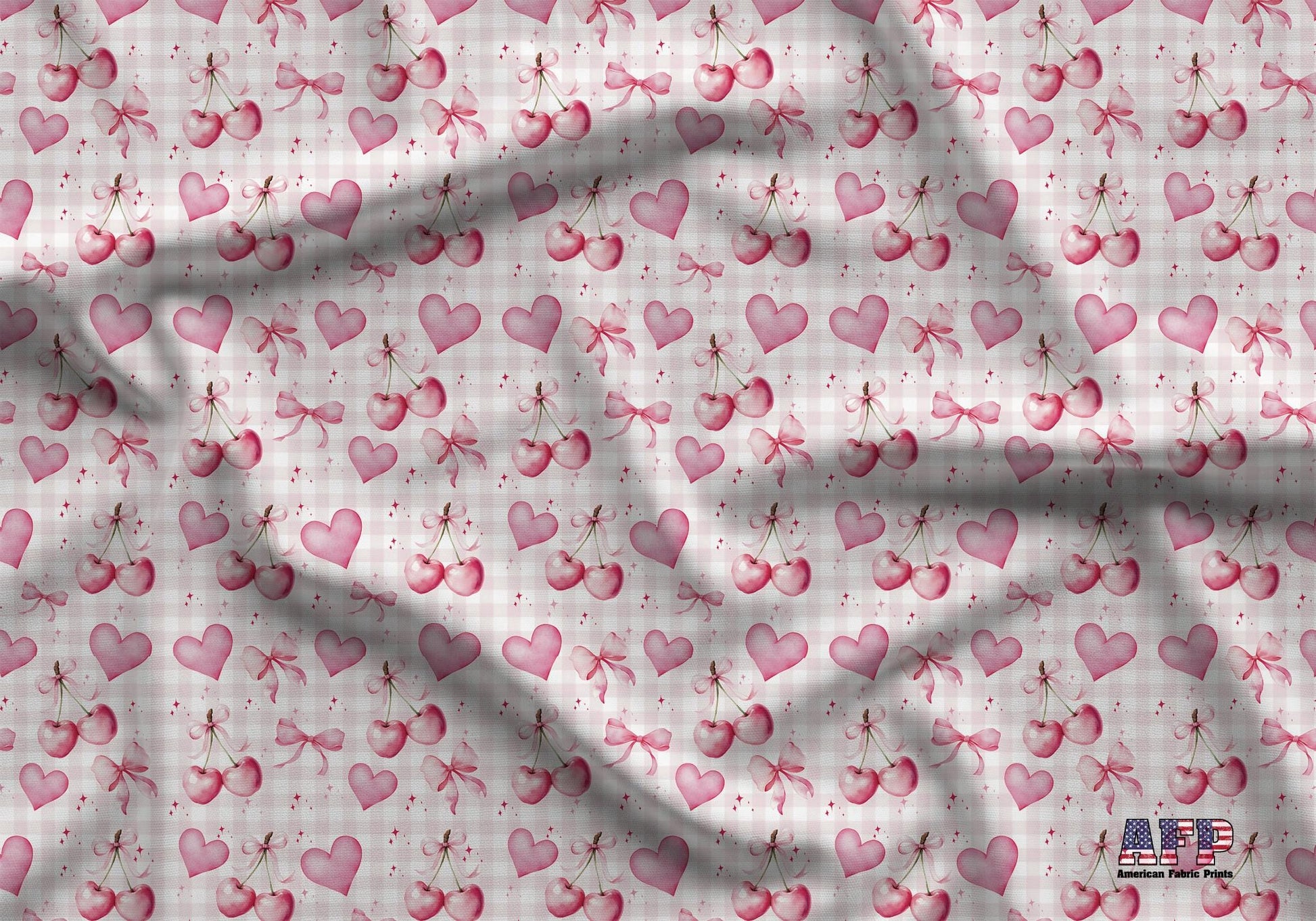Pink Cherry Fabric - Shop now at American Fabric Prints
