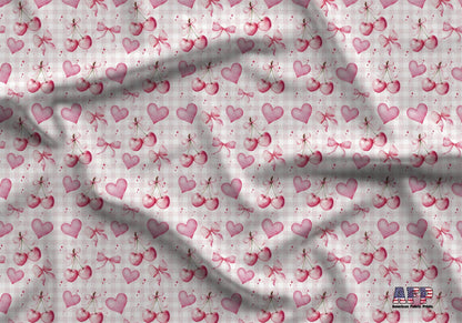 Pink Cherry Fabric - Shop now at American Fabric Prints