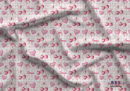 Pink Cherry Fabric - Shop now at American Fabric Prints