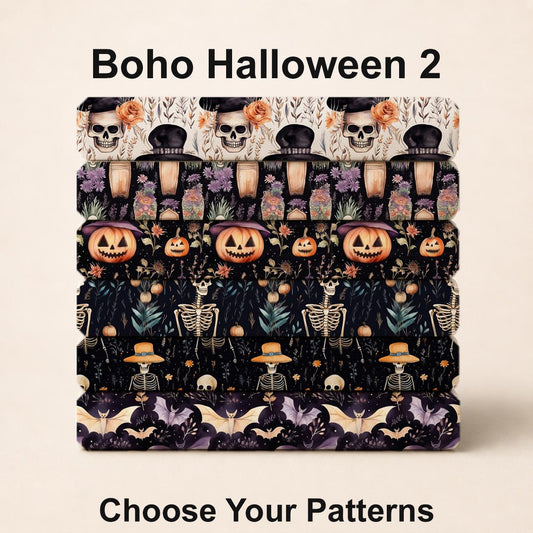 Boho Halloween Set 2. Get ready for a spooky craft project! Choose your scary patterns. Shop now at American Fabric Prints.