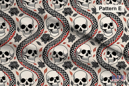 Playful Gothic Skulls Fabric Bundle Set - Shop now at American Fabric Prints