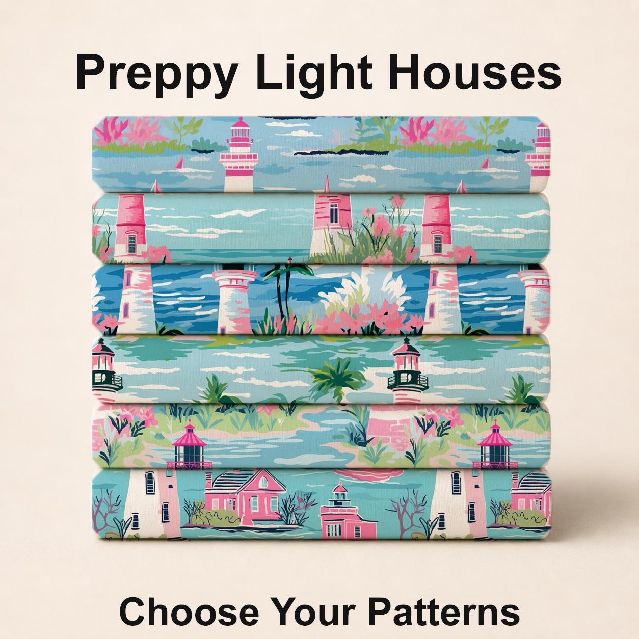 Preppy Light Houses Fabric Bundle Set - Shop now at American Fabric Prints