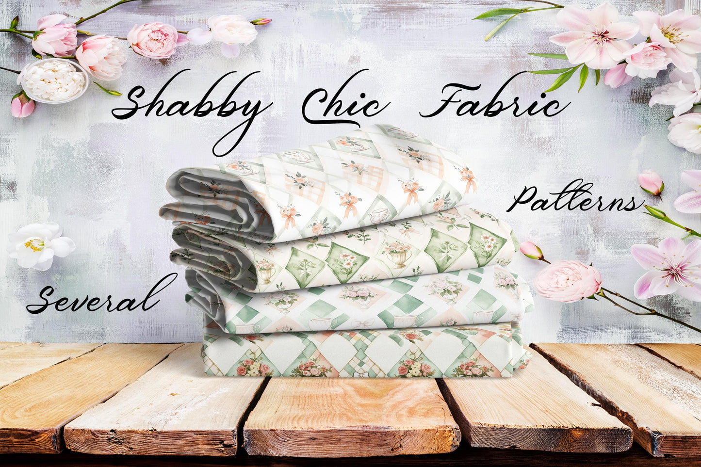 Shabby Chic Tea Party Fabric Coordinates. Shop now at American Fabric Prints.
