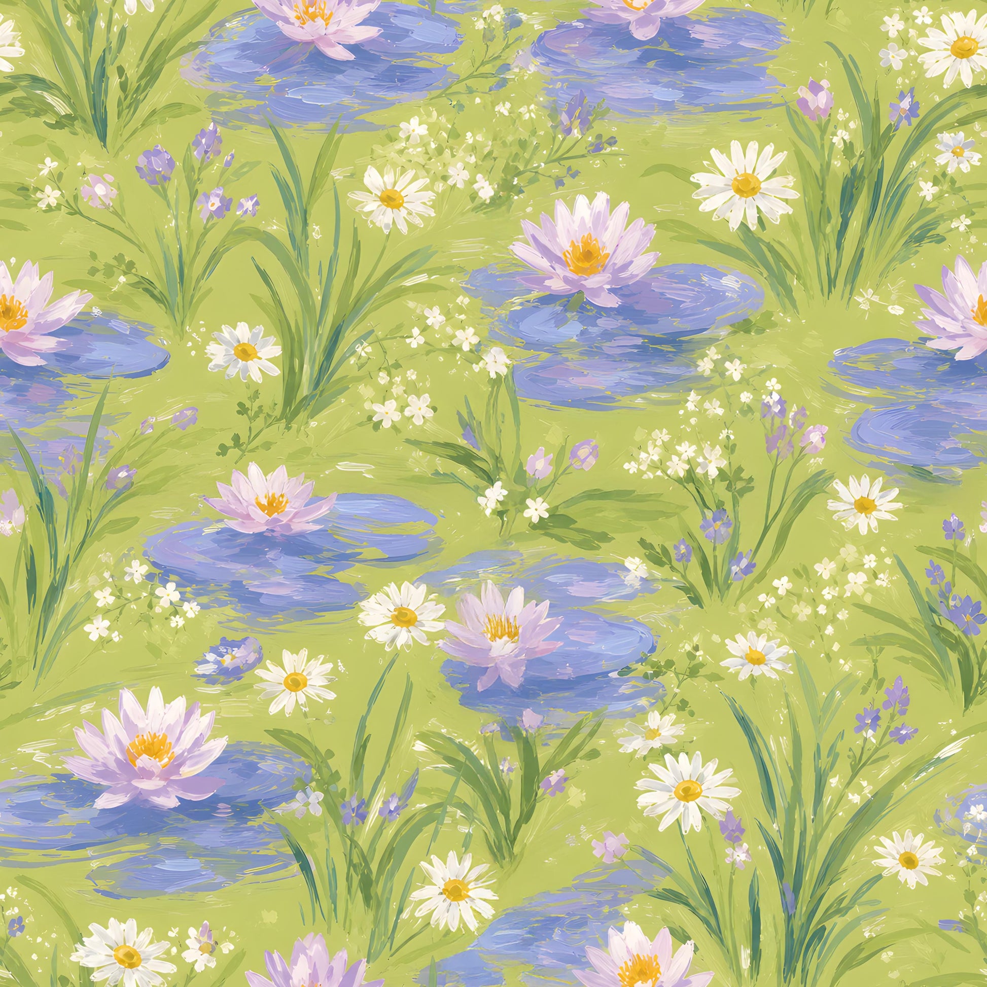 Water Lily Pond Fabric - Shop now at American Fabric Prints